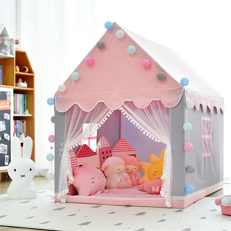 Kids Play Tent Wigwam Large Pink Princess Castle V178-62195