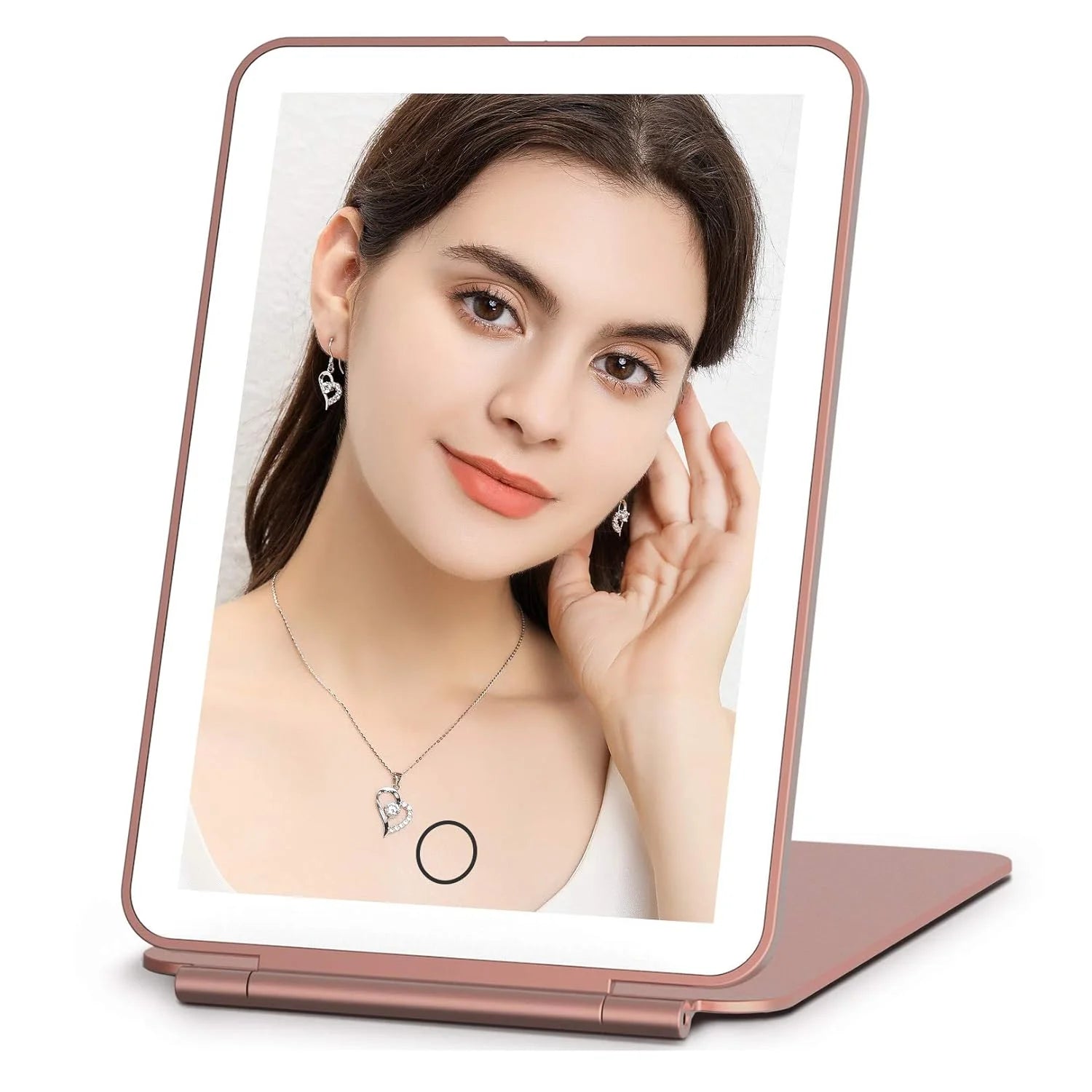 LED Travel Makeup Mirror 3 Light Modes USB V178-62200