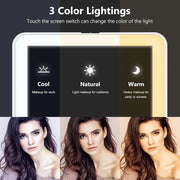 LED Travel Makeup Mirror 3 Light Modes USB V178-62201