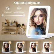 LED Travel Makeup Mirror 3 Light Modes USB V178-62201