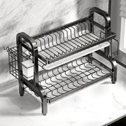 Compact 2-Tier Dish Drying Rack with Drainboard V178-62203