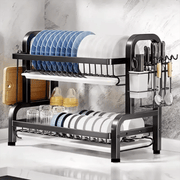 Compact 2-Tier Dish Drying Rack with Drainboard V178-62203