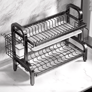 Compact 2-Tier Dish Drying Rack with Drainboard V178-62203