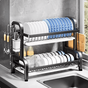 Compact 2-Tier Dish Drying Rack with Drainboard V178-62203