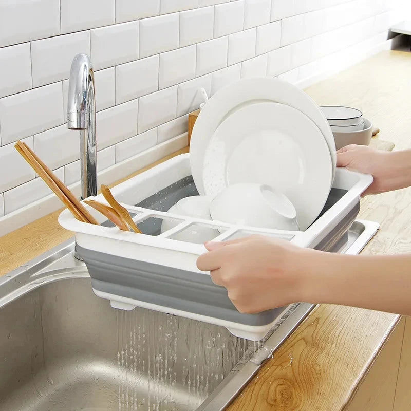 Foldable Kitchen Dish Rack Storage Tray V178-62205