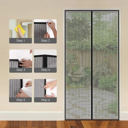 Magnetic Mosquito Net Door Screen 80x210cm White V178-62206