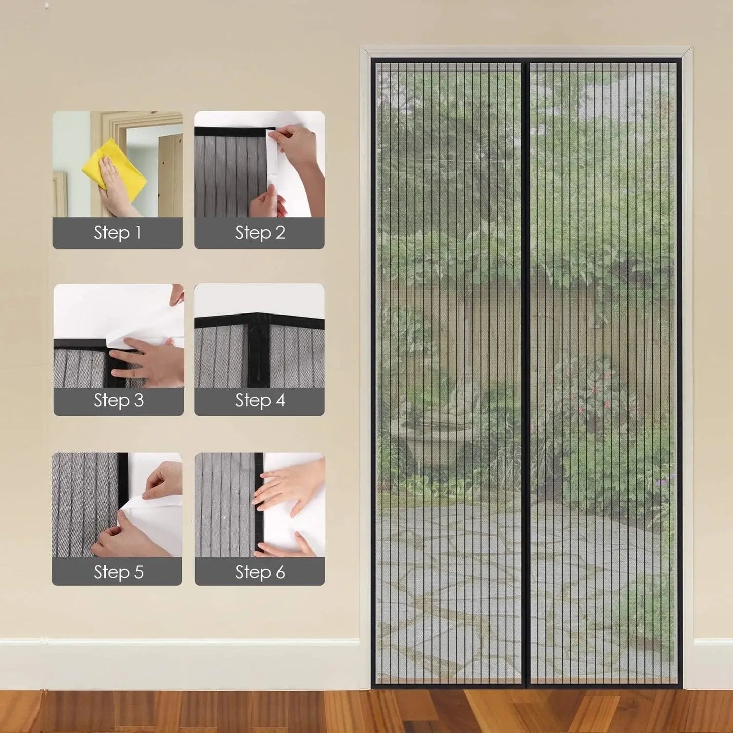 Magnetic Mosquito Net Door Screen 100x210cm V178-62208