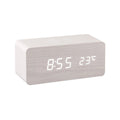 LED Wooden Desk Clock with Qi Charger V178-62213