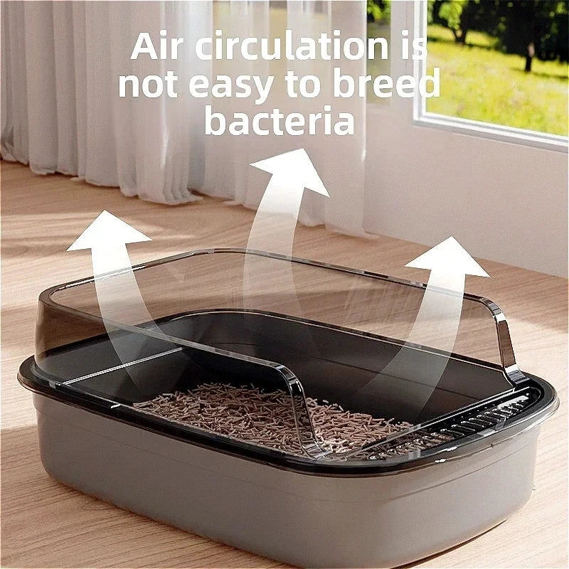 High Side Cat Litter Box with Scoop V178-62227