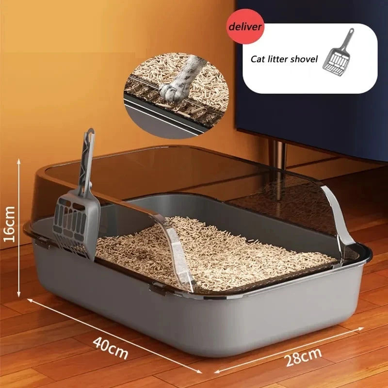 High Side Cat Litter Box with Scoop V178-62227