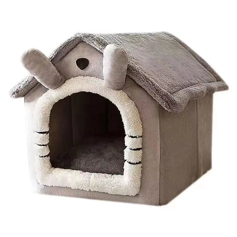 Soft Indoor Dog House & Bed - Washable Grey V178-62229