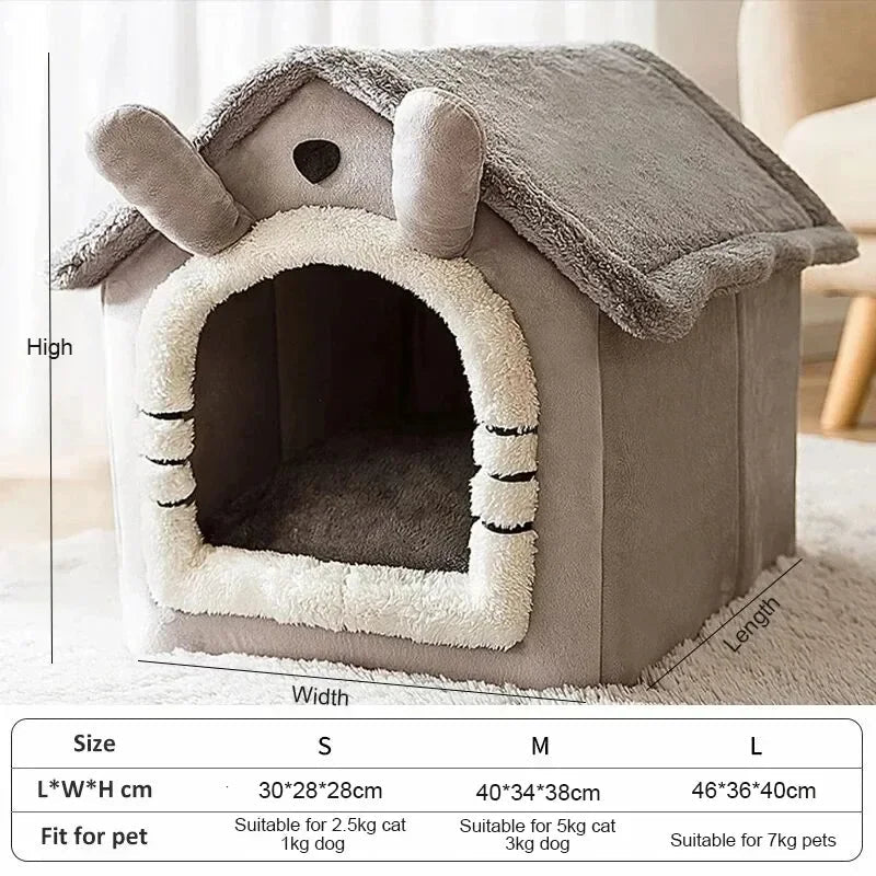 Soft Indoor Dog House & Bed - Washable Grey V178-62229