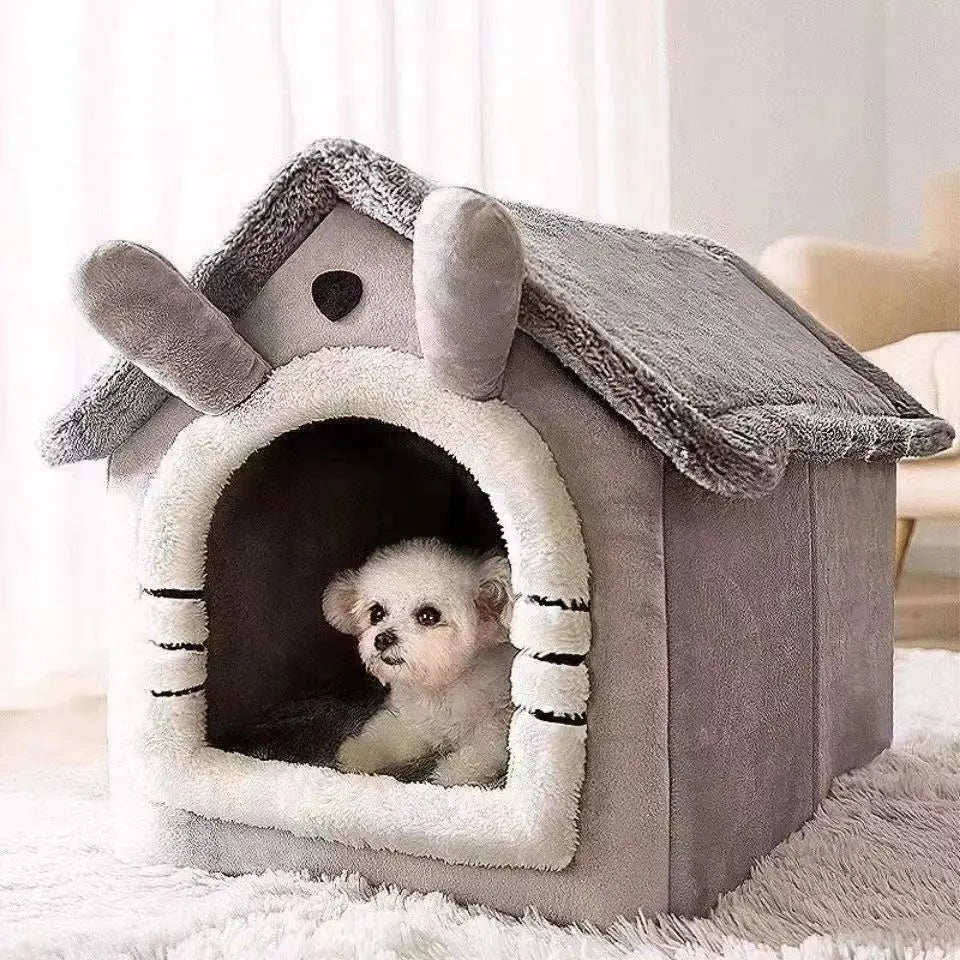 Soft Indoor Dog House & Bed, Washable Grey V178-62230