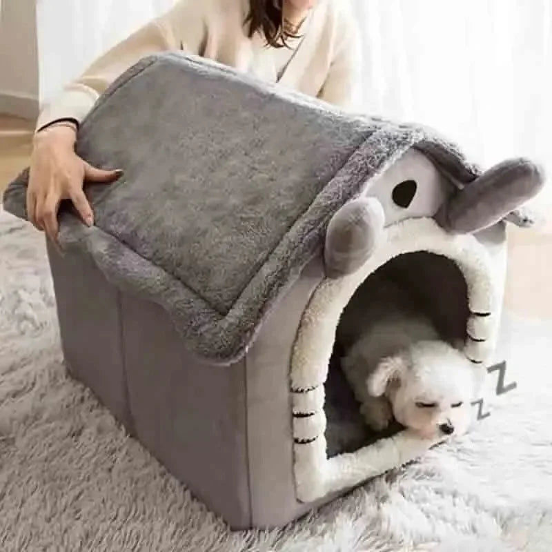 Soft Indoor Dog House & Bed, Washable Grey V178-62230
