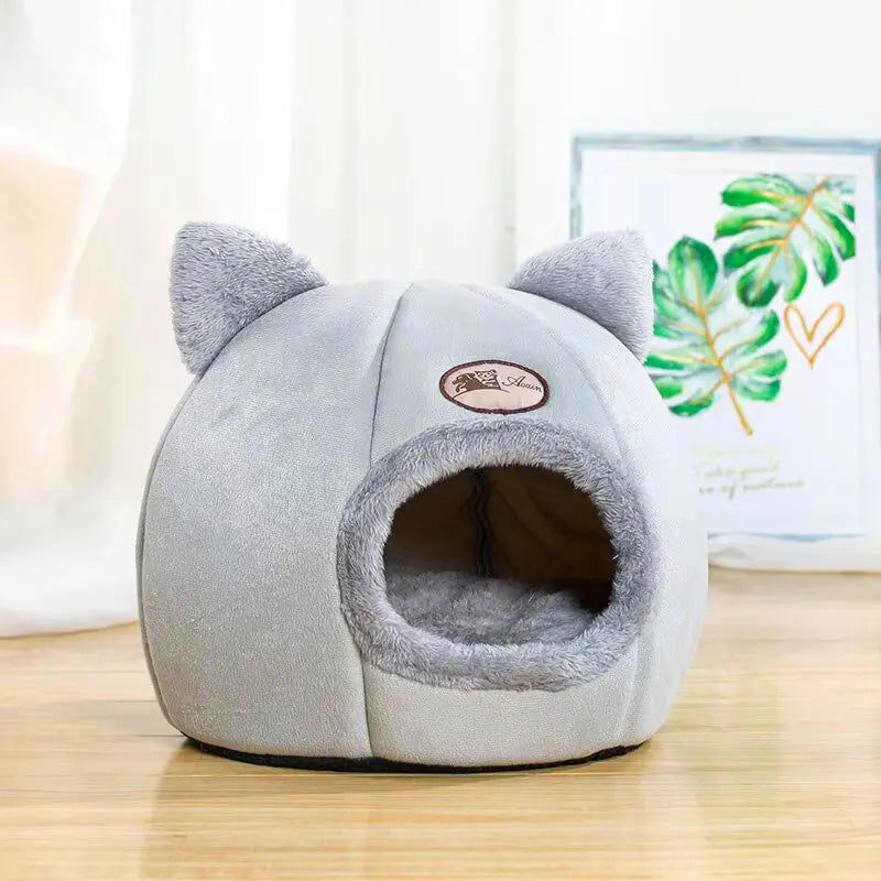 2024 Cat House Bed Soft Washable Grey 36cm V178-62232