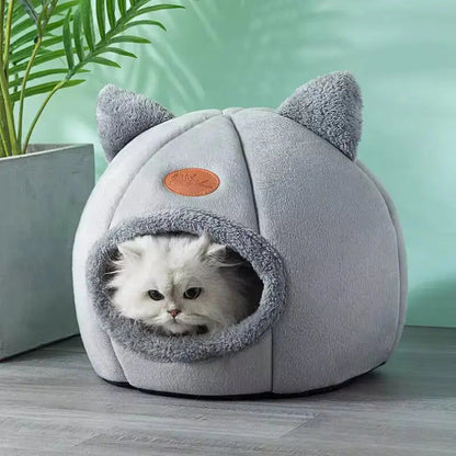 2024 Cat House Bed Soft Washable Grey 36cm V178-62232