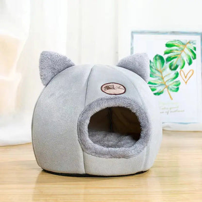 2024 Cat House Bed Soft Washable Grey XL 39x39x40cm V178-62233