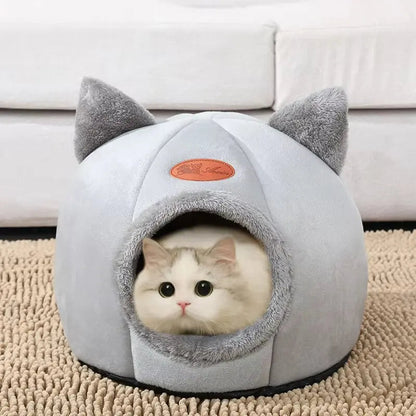 2024 Cat House Bed Soft Washable Grey XL 39x39x40cm V178-62233