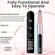 35000RPM Cordless Nail Drill Kit LED Pink V178-62235
