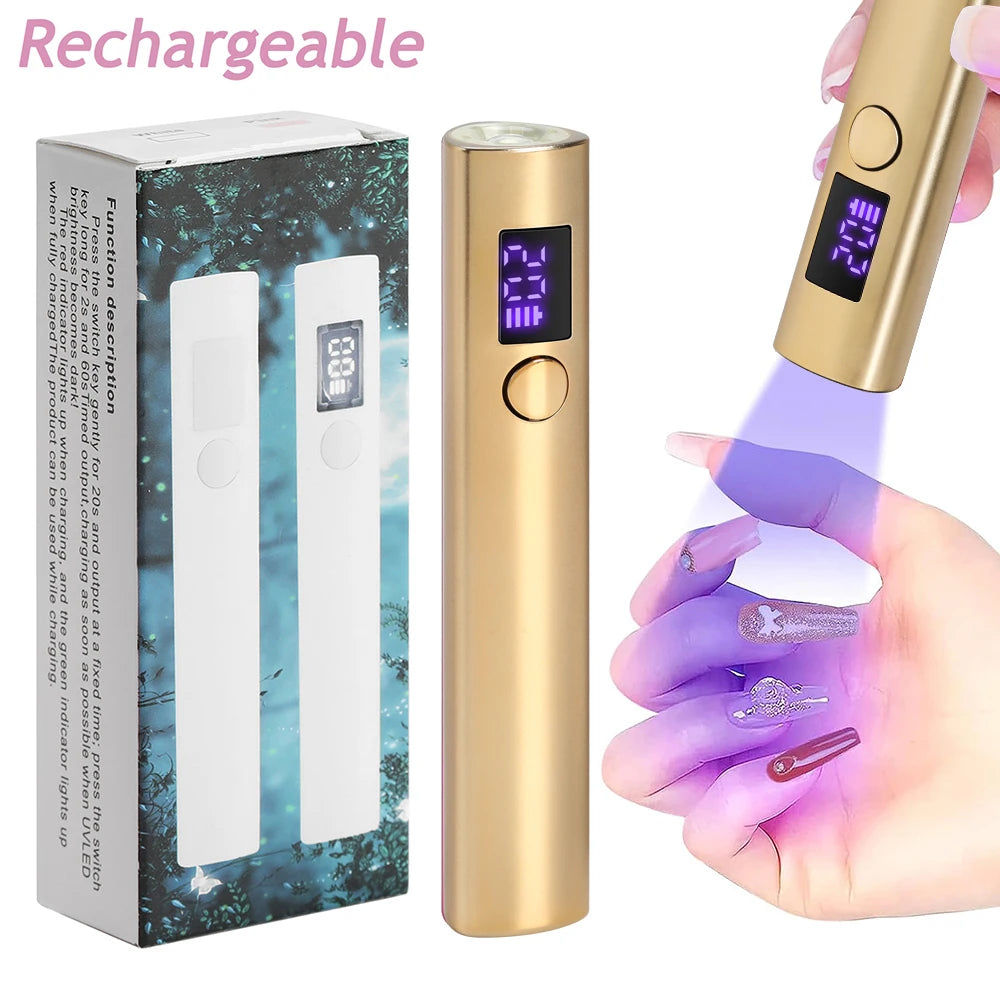 Mini UV LED Nail Dryer Lamp USB Gold V178-62238