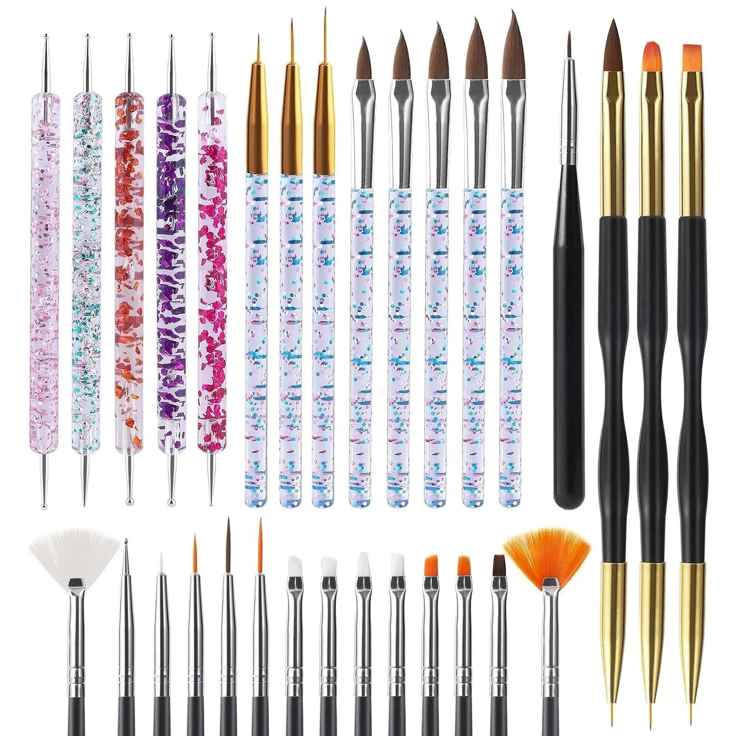 31Pcs Nail Art Brushes and Dotting Tools V178-62239