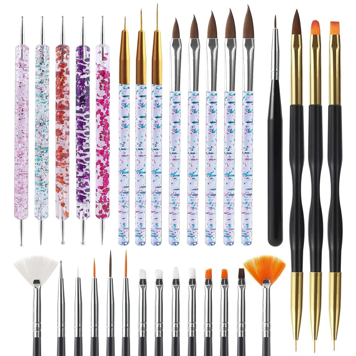 31Pcs Nail Art Brushes and Dotting Tools V178-62239