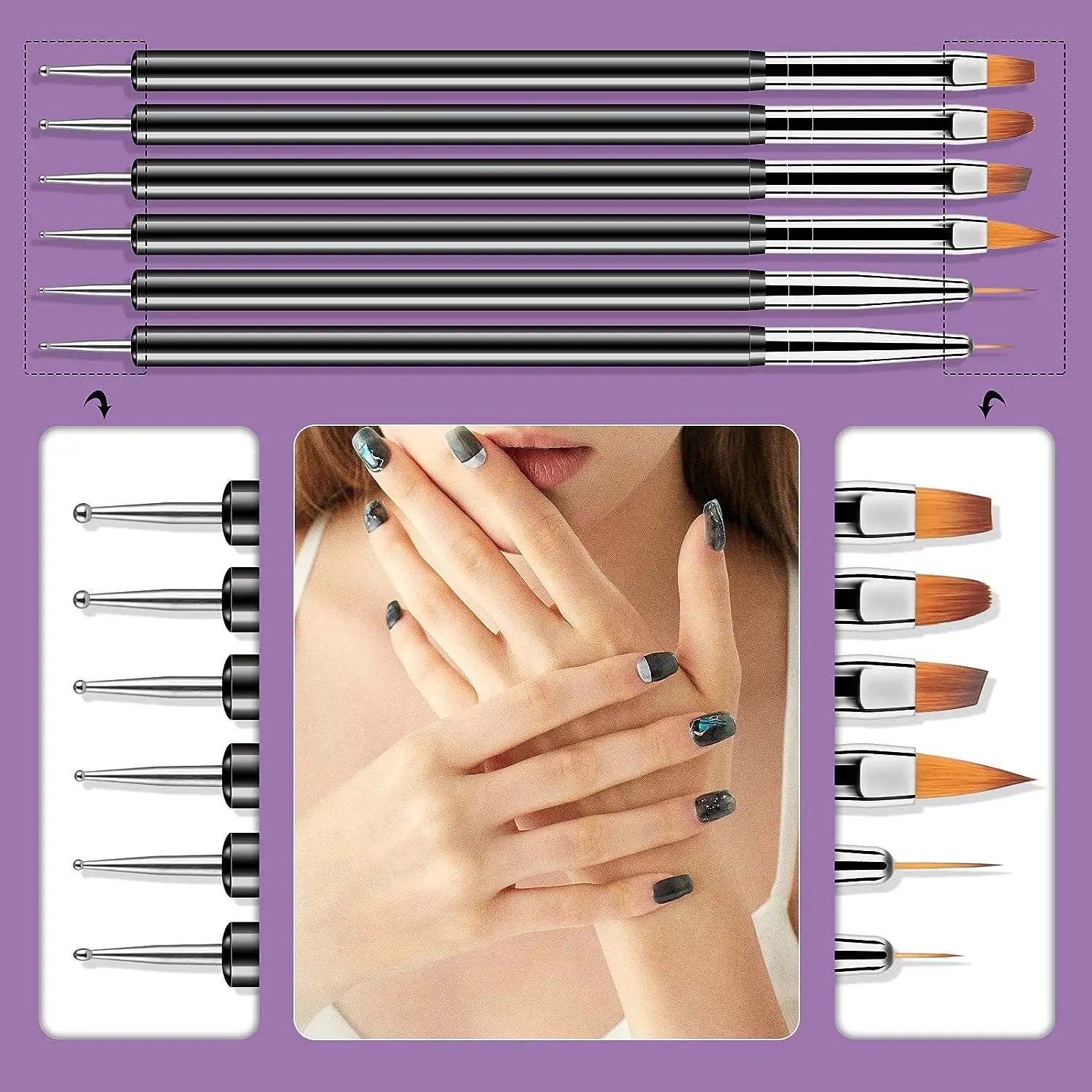 31Pcs Nail Art Brushes and Dotting Tools V178-62239