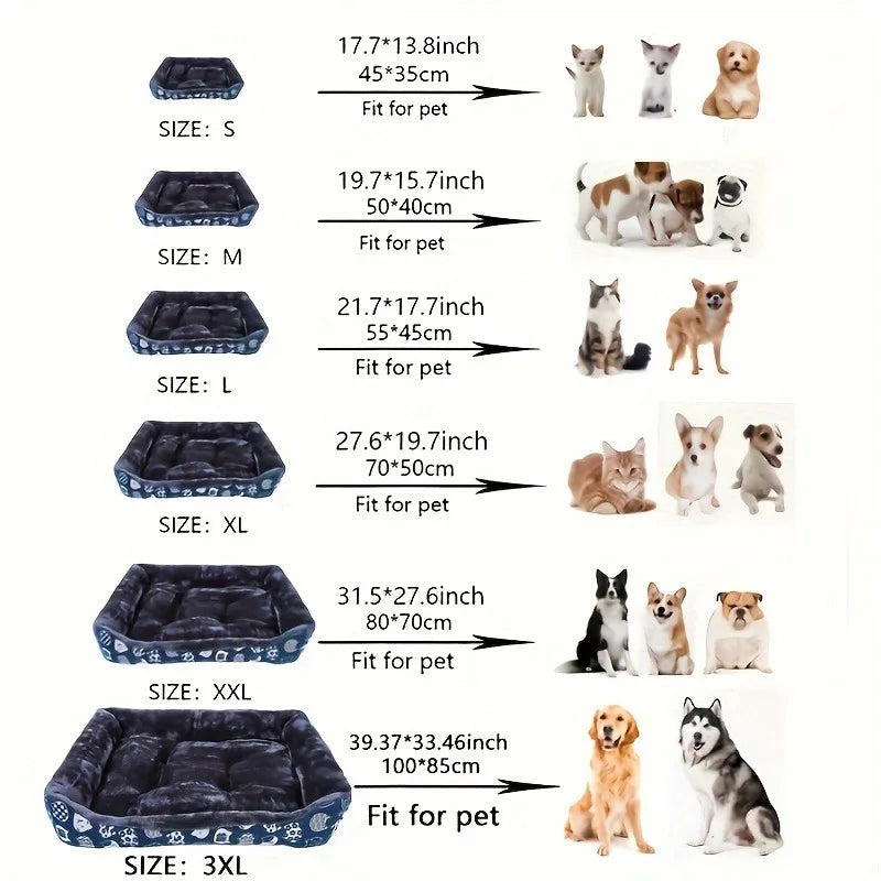 XXL Blue Pet Dog Bed Sofa Mat for Cats and Dogs V178-62247
