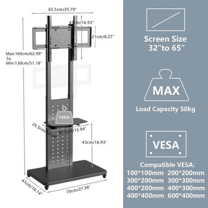 Heavy Duty Mobile TV Stand with Wheels V178-62248