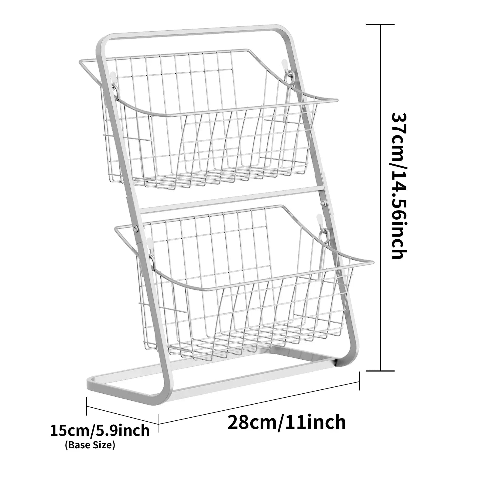 Fruit Vegetable Kitchen Storage Rack White V178-62253