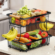 2-Tier Metal Fruit Vegetable Storage Basket V178-62254