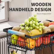 2-Tier Metal Fruit Vegetable Storage Basket V178-62254