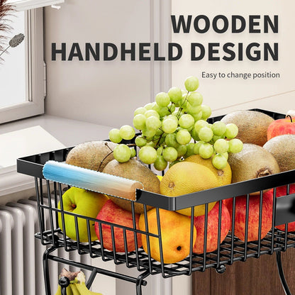 2-Tier Metal Fruit Vegetable Storage Basket V178-62254