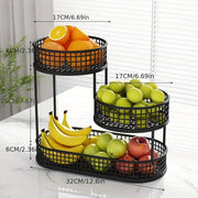 Black Stainless Steel Fruit Basket Storage V178-62255