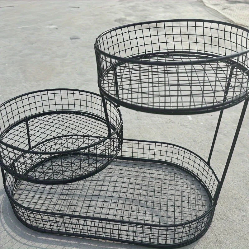Black Stainless Steel Fruit Basket Storage V178-62255