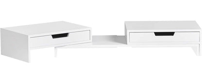 White Monitor Stand with Drawers V178-63284