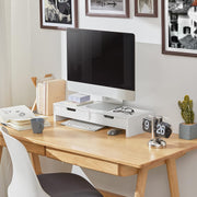 White Monitor Stand with Drawers V178-63284