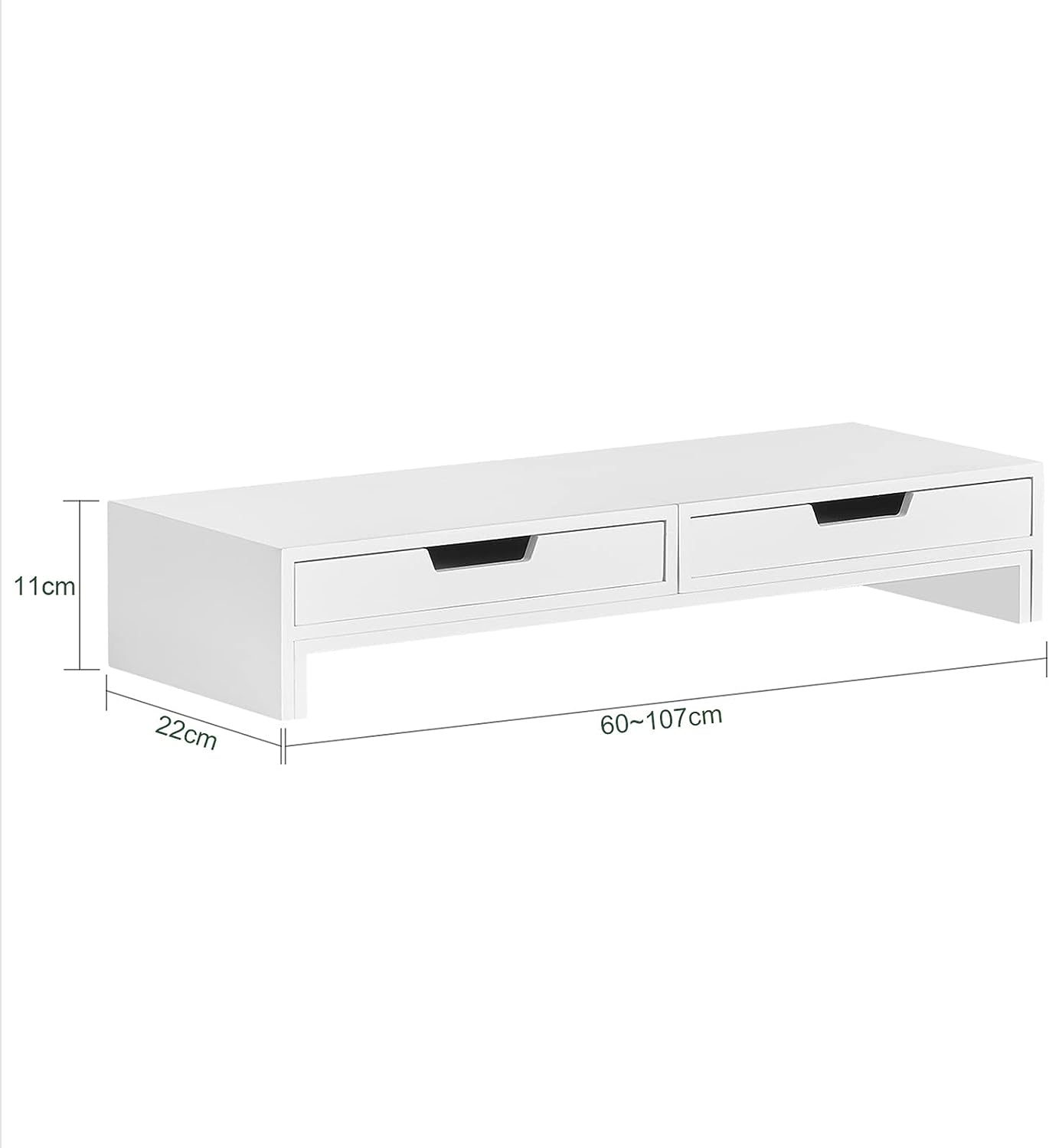 White Monitor Stand with Drawers V178-63284