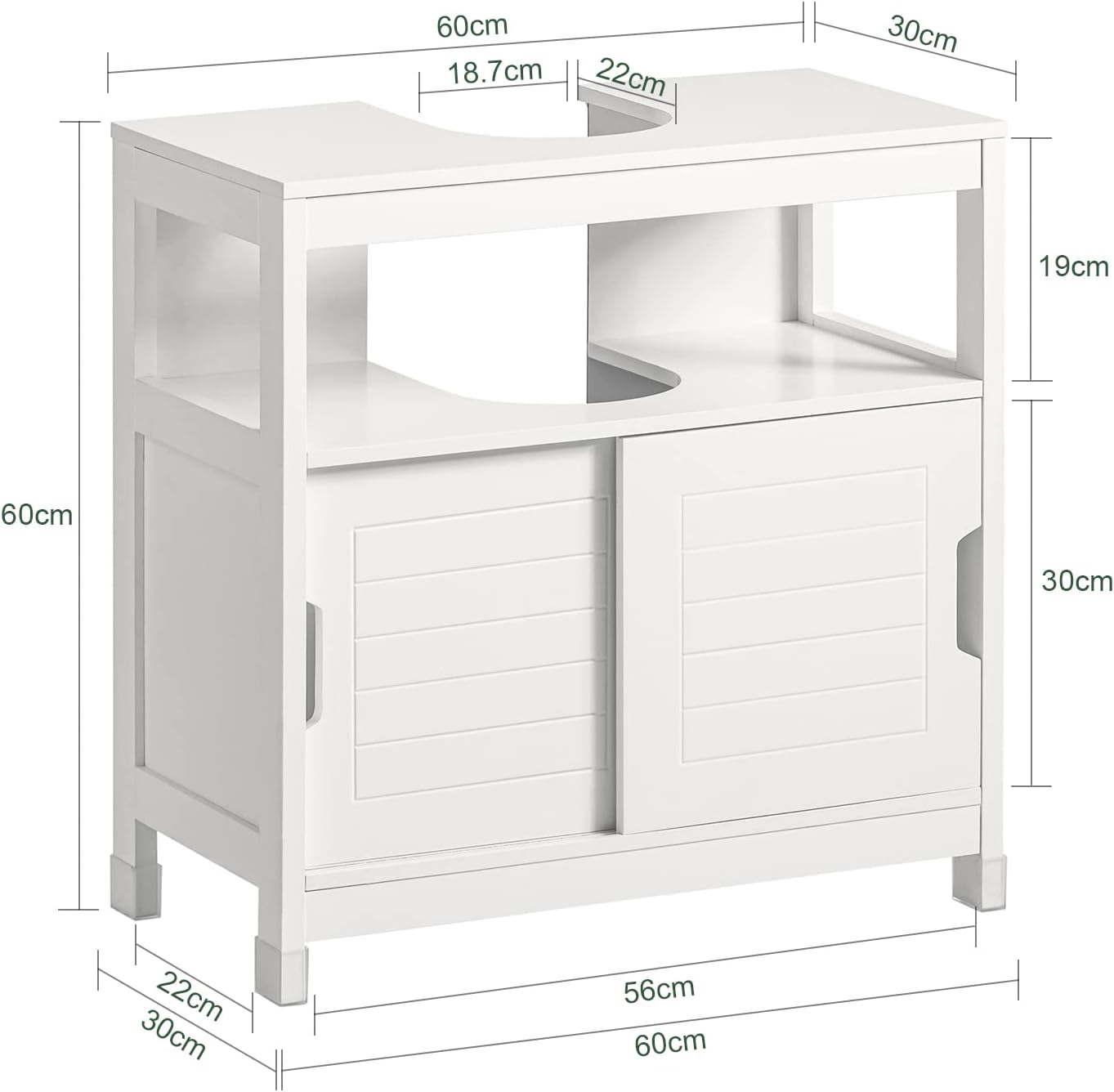 Vanity Unit Bathroom Furniture, White V178-63484