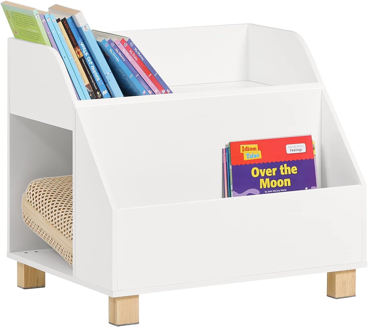 Kids Storage Bookcase 3 Compartments, White V178-66684