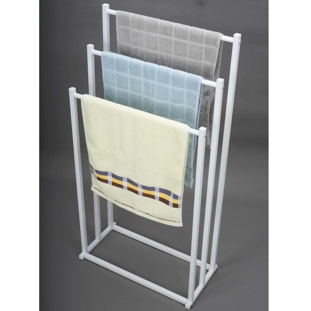 3 Tier Metal Freestanding Towel Rack Rail Holder Drying Stand V178-66699