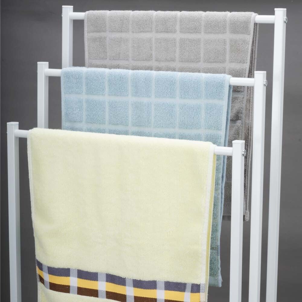 3 Tier Metal Freestanding Towel Rack Rail Holder Drying Stand V178-66699