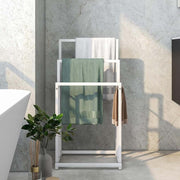 3 Tier Metal Freestanding Towel Rack Rail Holder Drying Stand V178-66699