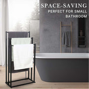 3 Tier Metal Towel Rack Freestanding Bathroom Organizer Rail V178-66700