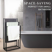 Metal Free Standing Towel Rack 3 Tier Bathroom Rail Shelf Dryer V178-66701