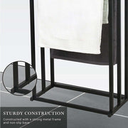 Metal Free Standing Towel Rack 3 Tier Bathroom Rail Shelf Dryer V178-66701