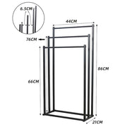 Metal Free Standing Towel Rack 3 Tier Bathroom Rail Shelf Dryer V178-66701