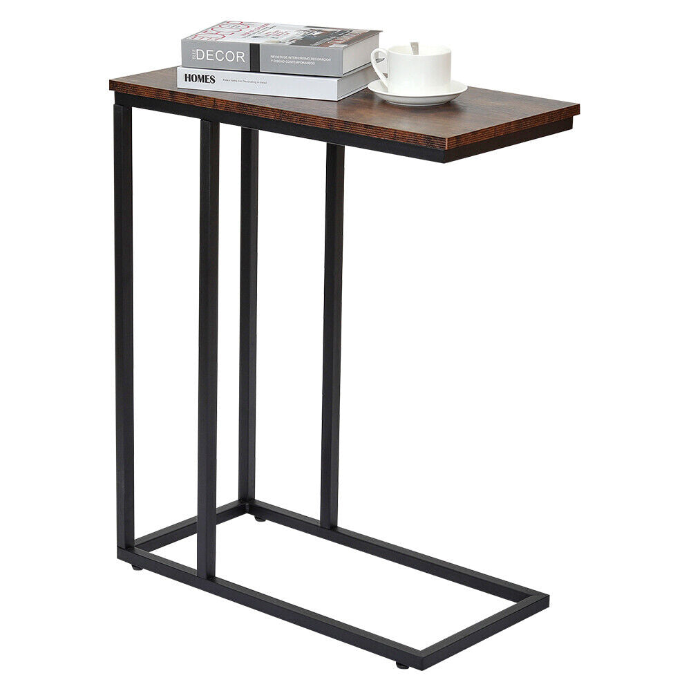 C-Shaped Sofa Side End Table Metal Frame Laptop Tray - All Family V178-66703