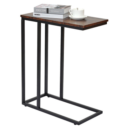 C-Shaped Sofa Side End Table Metal Frame Laptop Tray - All Family V178-66703