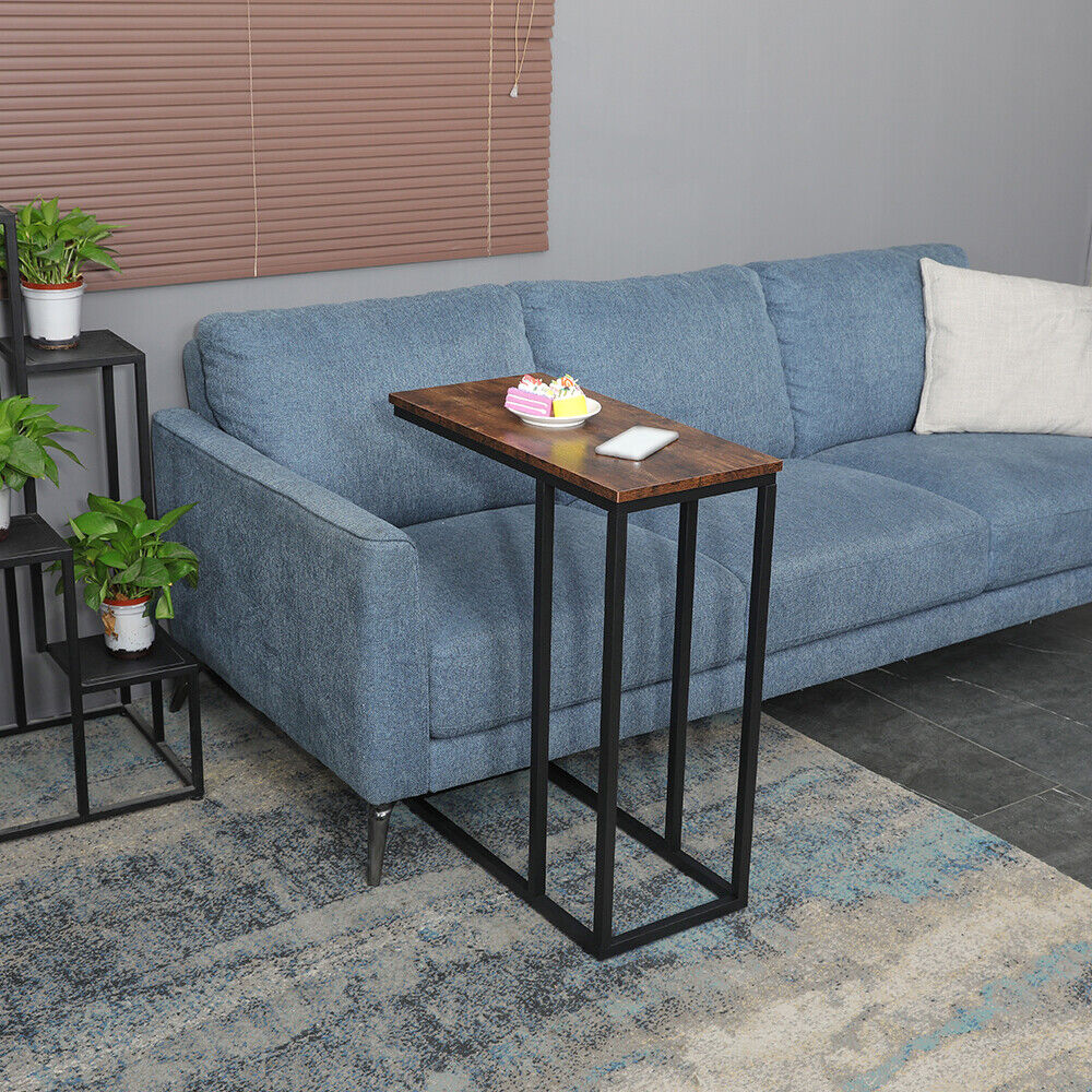 C-Shaped Sofa Side End Table Metal Frame Laptop Tray - All Family V178-66703